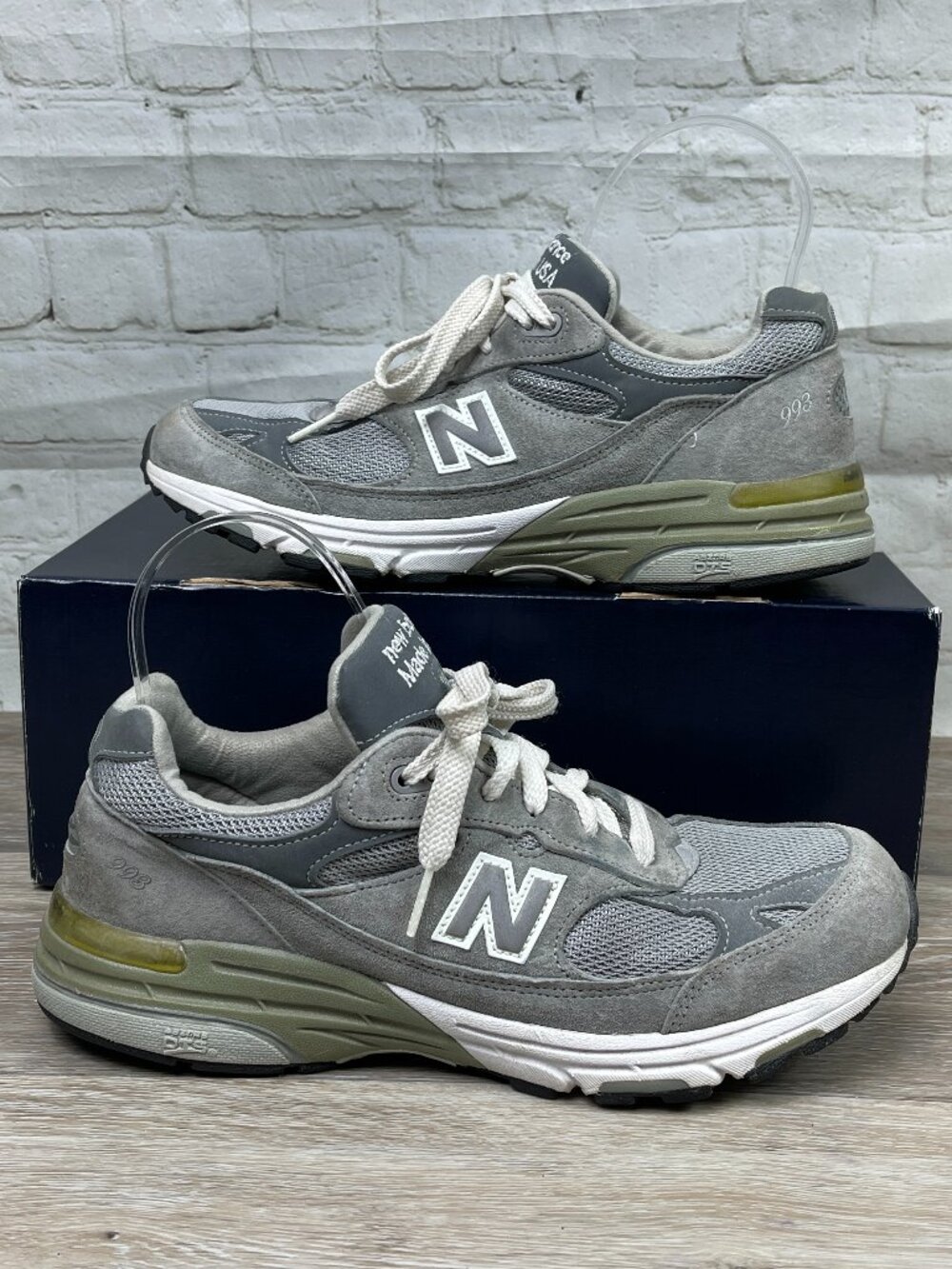 New Balance 993 Heritage Grey Suede Mesh Running Shoes Made in USA SIZE 10